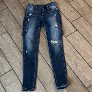 KanCan Dark Blue Distressed Skinny Jeans